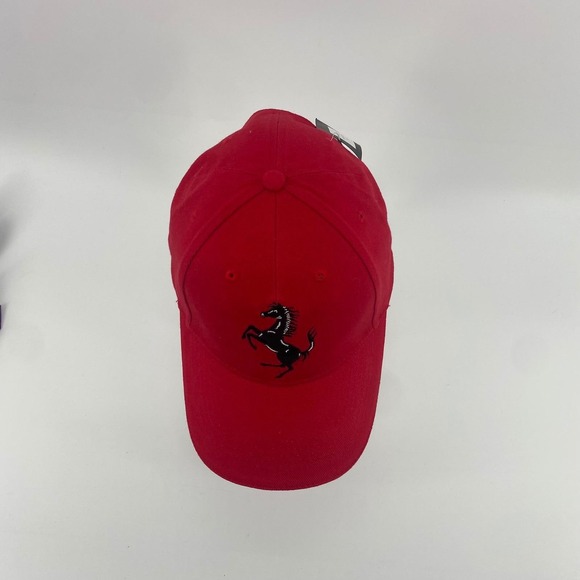 VTG Ferrari Prancing Horse Cap Red Baseball Hat Adjustable Men Women 90s Y2K NWT - Picture 2 of 9